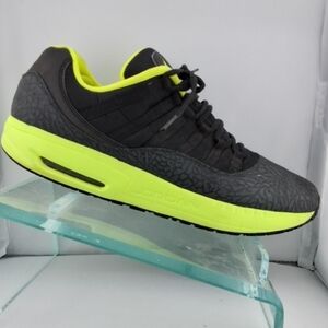 Jordan Black and Neon Yellow Sneakers